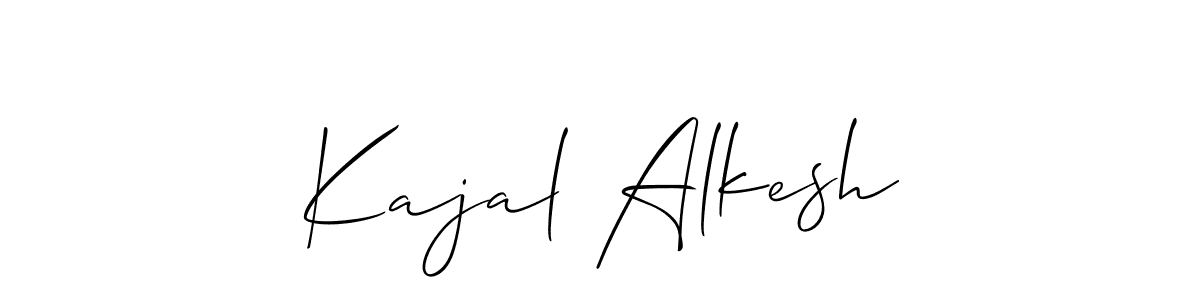 Use a signature maker to create a handwritten signature online. With this signature software, you can design (Allison_Script) your own signature for name Kajal Alkesh. Kajal Alkesh signature style 2 images and pictures png