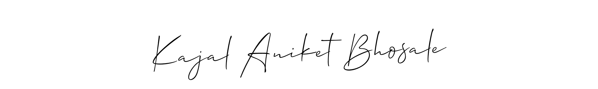 How to make Kajal Aniket Bhosale signature? Allison_Script is a professional autograph style. Create handwritten signature for Kajal Aniket Bhosale name. Kajal Aniket Bhosale signature style 2 images and pictures png