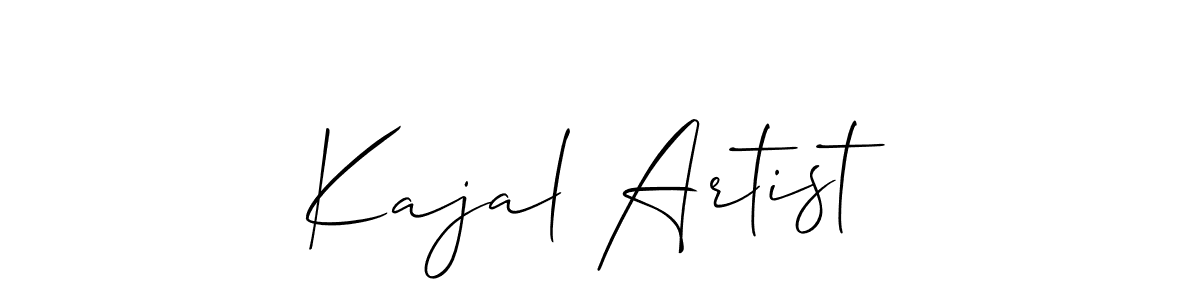 The best way (Allison_Script) to make a short signature is to pick only two or three words in your name. The name Kajal Artist include a total of six letters. For converting this name. Kajal Artist signature style 2 images and pictures png