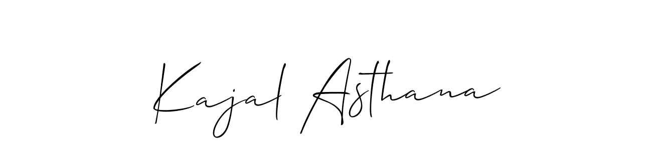 Create a beautiful signature design for name Kajal Asthana. With this signature (Allison_Script) fonts, you can make a handwritten signature for free. Kajal Asthana signature style 2 images and pictures png