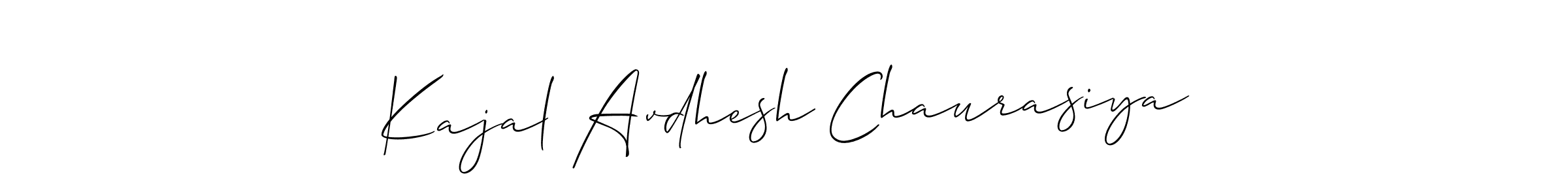 Design your own signature with our free online signature maker. With this signature software, you can create a handwritten (Allison_Script) signature for name Kajal Avdhesh Chaurasiya. Kajal Avdhesh Chaurasiya signature style 2 images and pictures png