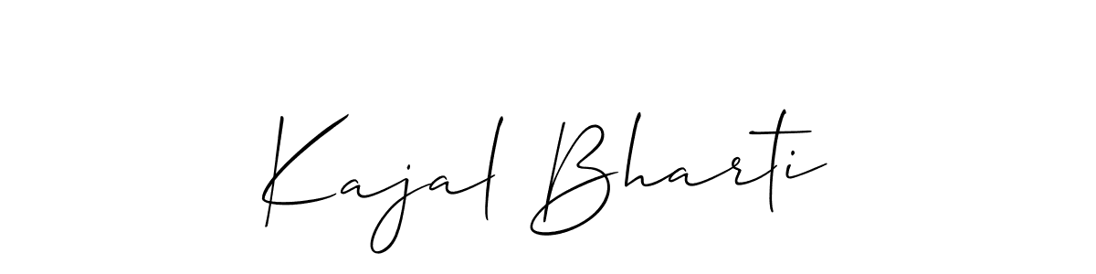 Also we have Kajal Bharti name is the best signature style. Create professional handwritten signature collection using Allison_Script autograph style. Kajal Bharti signature style 2 images and pictures png