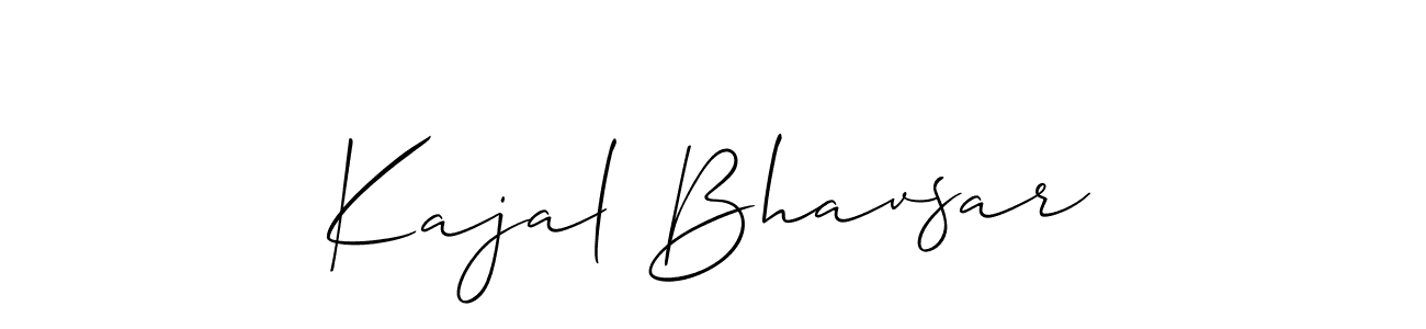 How to make Kajal Bhavsar signature? Allison_Script is a professional autograph style. Create handwritten signature for Kajal Bhavsar name. Kajal Bhavsar signature style 2 images and pictures png