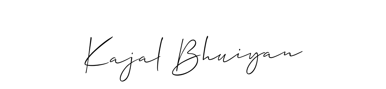 Kajal Bhuiyan stylish signature style. Best Handwritten Sign (Allison_Script) for my name. Handwritten Signature Collection Ideas for my name Kajal Bhuiyan. Kajal Bhuiyan signature style 2 images and pictures png