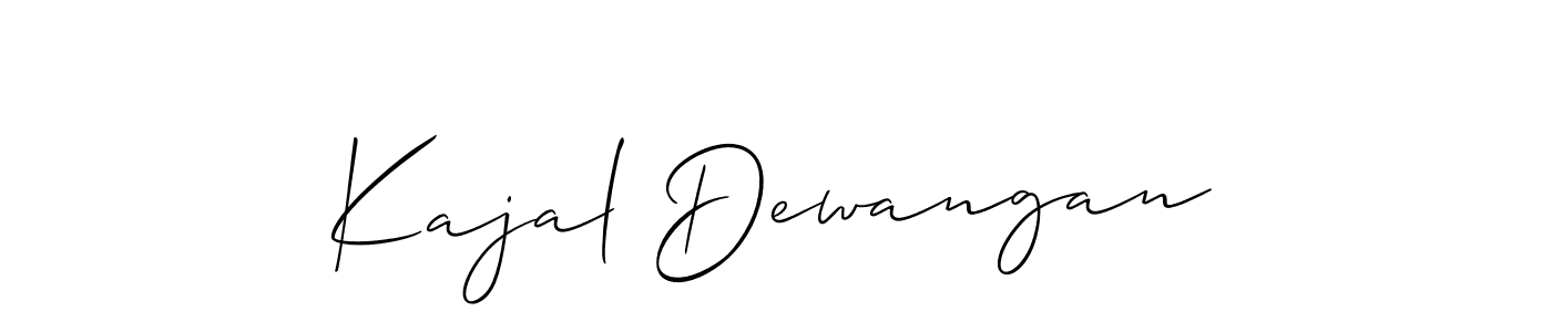 Also You can easily find your signature by using the search form. We will create Kajal Dewangan name handwritten signature images for you free of cost using Allison_Script sign style. Kajal Dewangan signature style 2 images and pictures png