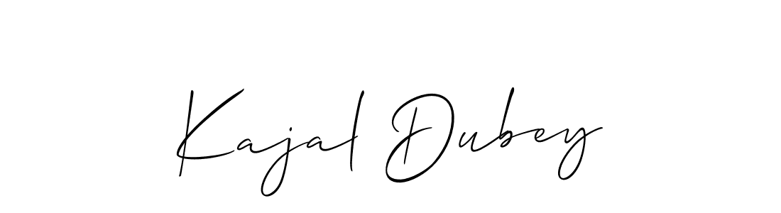 Use a signature maker to create a handwritten signature online. With this signature software, you can design (Allison_Script) your own signature for name Kajal Dubey. Kajal Dubey signature style 2 images and pictures png