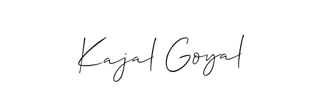 How to make Kajal Goyal name signature. Use Allison_Script style for creating short signs online. This is the latest handwritten sign. Kajal Goyal signature style 2 images and pictures png