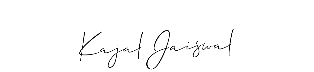 Also we have Kajal Jaiswal name is the best signature style. Create professional handwritten signature collection using Allison_Script autograph style. Kajal Jaiswal signature style 2 images and pictures png