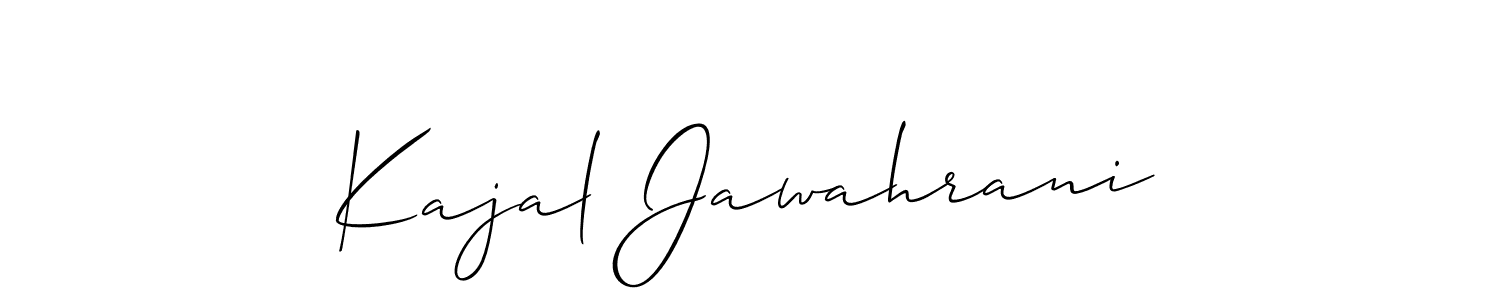 This is the best signature style for the Kajal Jawahrani name. Also you like these signature font (Allison_Script). Mix name signature. Kajal Jawahrani signature style 2 images and pictures png