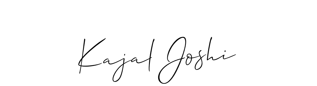 Create a beautiful signature design for name Kajal Joshi. With this signature (Allison_Script) fonts, you can make a handwritten signature for free. Kajal Joshi signature style 2 images and pictures png