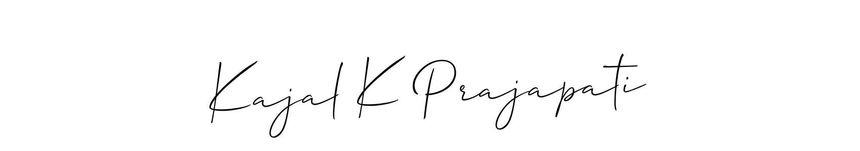 You can use this online signature creator to create a handwritten signature for the name Kajal K Prajapati. This is the best online autograph maker. Kajal K Prajapati signature style 2 images and pictures png