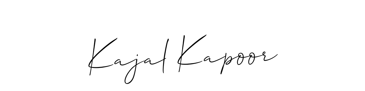 Design your own signature with our free online signature maker. With this signature software, you can create a handwritten (Allison_Script) signature for name Kajal Kapoor. Kajal Kapoor signature style 2 images and pictures png