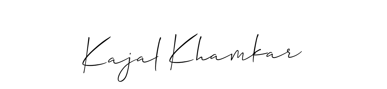 See photos of Kajal Khamkar official signature by Spectra . Check more albums & portfolios. Read reviews & check more about Allison_Script font. Kajal Khamkar signature style 2 images and pictures png