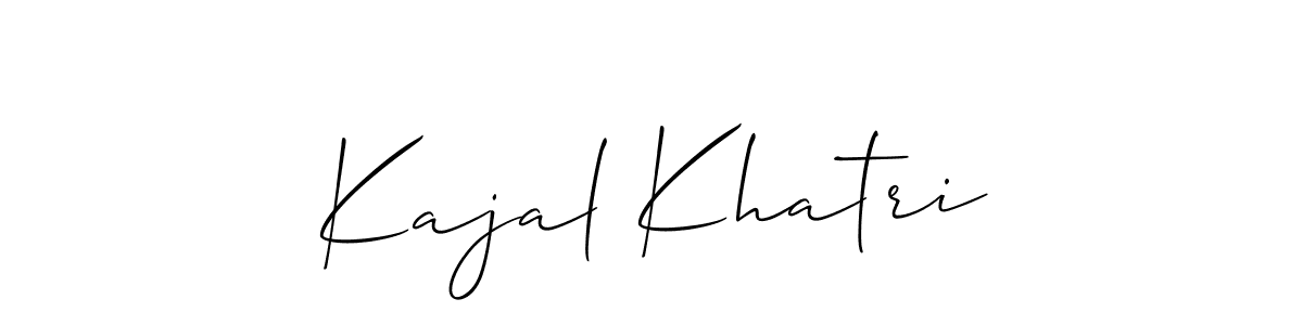 Make a beautiful signature design for name Kajal Khatri. With this signature (Allison_Script) style, you can create a handwritten signature for free. Kajal Khatri signature style 2 images and pictures png