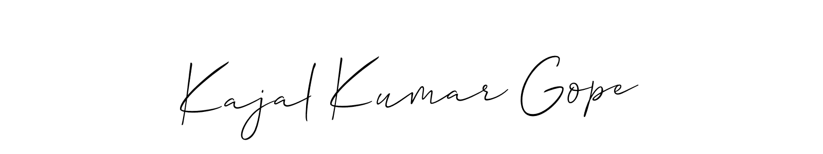 Make a beautiful signature design for name Kajal Kumar Gope. With this signature (Allison_Script) style, you can create a handwritten signature for free. Kajal Kumar Gope signature style 2 images and pictures png