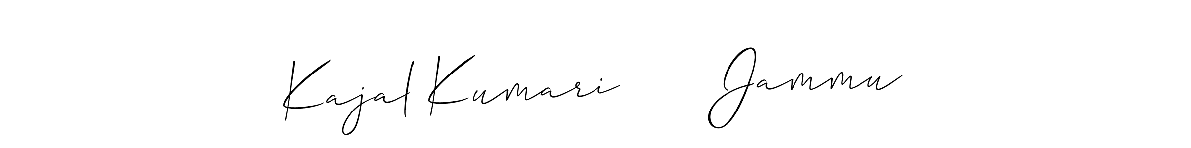 if you are searching for the best signature style for your name Kajal Kumari       Jammu. so please give up your signature search. here we have designed multiple signature styles  using Allison_Script. Kajal Kumari       Jammu signature style 2 images and pictures png