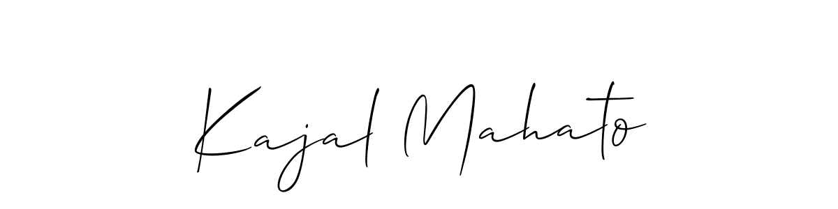 How to make Kajal Mahato signature? Allison_Script is a professional autograph style. Create handwritten signature for Kajal Mahato name. Kajal Mahato signature style 2 images and pictures png