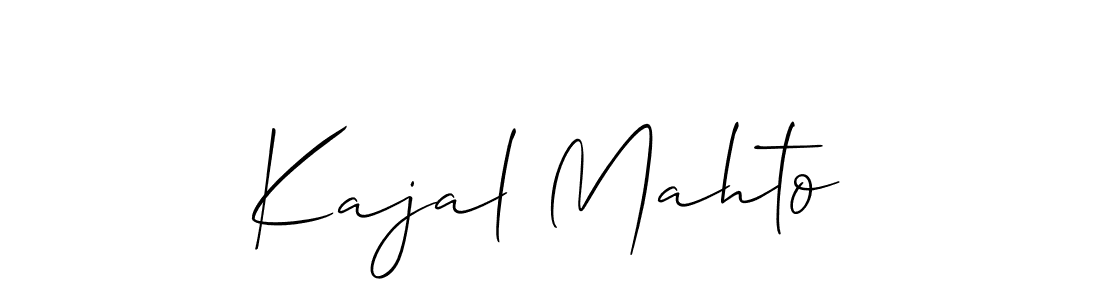 Make a beautiful signature design for name Kajal Mahto. With this signature (Allison_Script) style, you can create a handwritten signature for free. Kajal Mahto signature style 2 images and pictures png