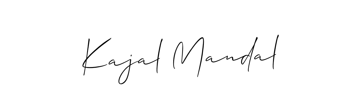 Also we have Kajal Mandal name is the best signature style. Create professional handwritten signature collection using Allison_Script autograph style. Kajal Mandal signature style 2 images and pictures png