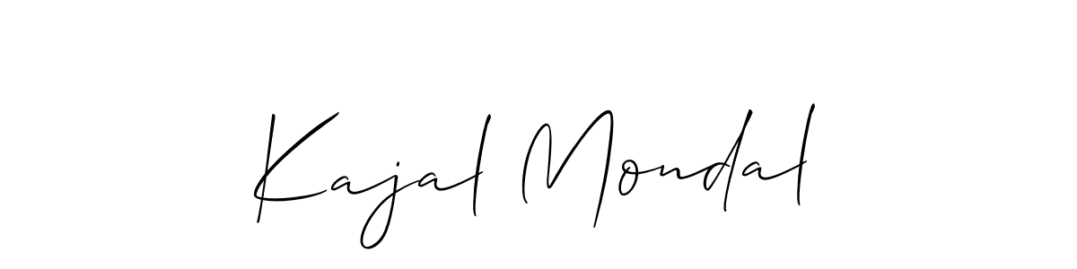 Design your own signature with our free online signature maker. With this signature software, you can create a handwritten (Allison_Script) signature for name Kajal Mondal. Kajal Mondal signature style 2 images and pictures png