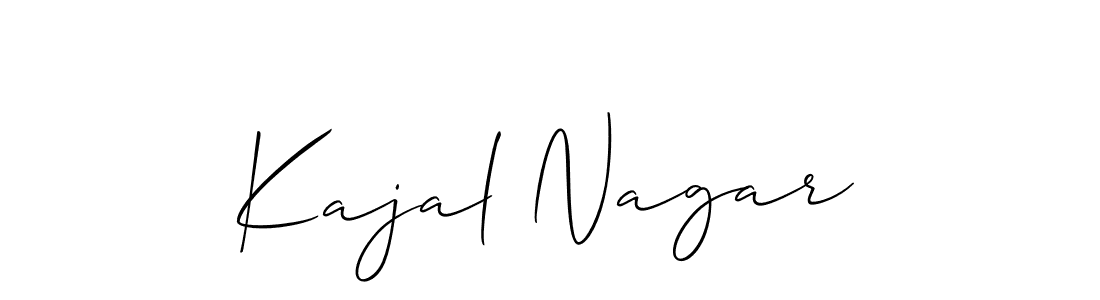 How to Draw Kajal Nagar signature style? Allison_Script is a latest design signature styles for name Kajal Nagar. Kajal Nagar signature style 2 images and pictures png