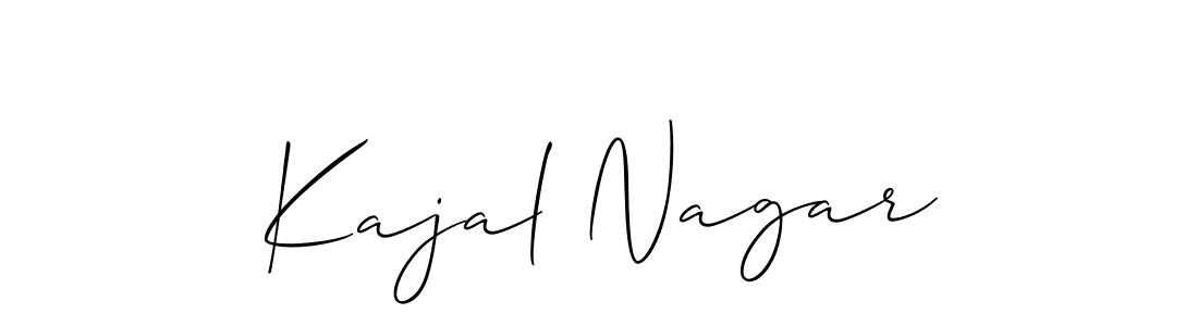 How to Draw Kajal Nagar signature style? Allison_Script is a latest design signature styles for name Kajal Nagar. Kajal Nagar signature style 2 images and pictures png