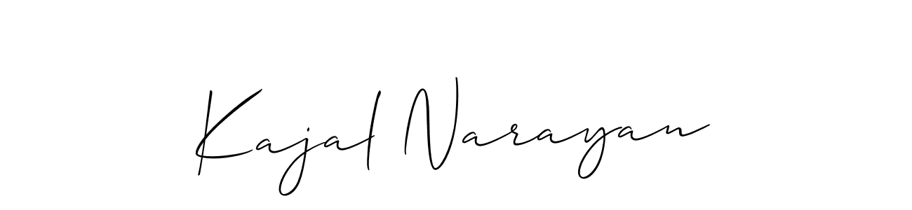 Kajal Narayan stylish signature style. Best Handwritten Sign (Allison_Script) for my name. Handwritten Signature Collection Ideas for my name Kajal Narayan. Kajal Narayan signature style 2 images and pictures png