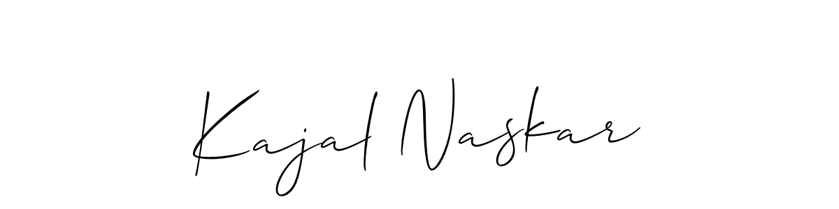 Similarly Allison_Script is the best handwritten signature design. Signature creator online .You can use it as an online autograph creator for name Kajal Naskar. Kajal Naskar signature style 2 images and pictures png