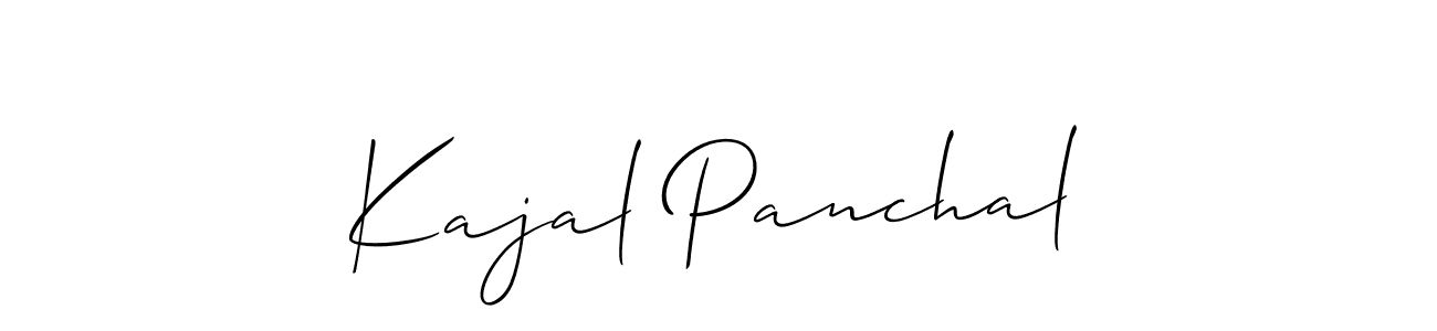 How to make Kajal Panchal signature? Allison_Script is a professional autograph style. Create handwritten signature for Kajal Panchal name. Kajal Panchal signature style 2 images and pictures png