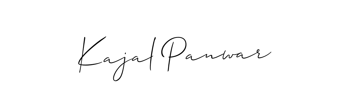 Make a beautiful signature design for name Kajal Panwar. With this signature (Allison_Script) style, you can create a handwritten signature for free. Kajal Panwar signature style 2 images and pictures png
