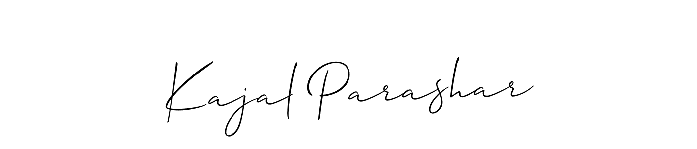 It looks lik you need a new signature style for name Kajal Parashar. Design unique handwritten (Allison_Script) signature with our free signature maker in just a few clicks. Kajal Parashar signature style 2 images and pictures png