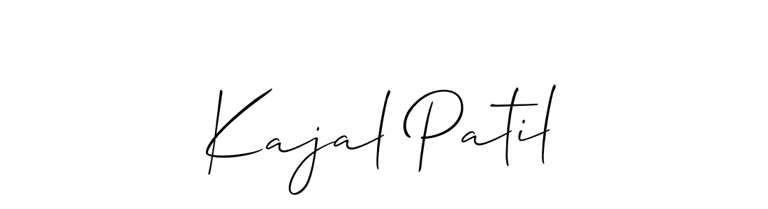 How to make Kajal Patil name signature. Use Allison_Script style for creating short signs online. This is the latest handwritten sign. Kajal Patil signature style 2 images and pictures png