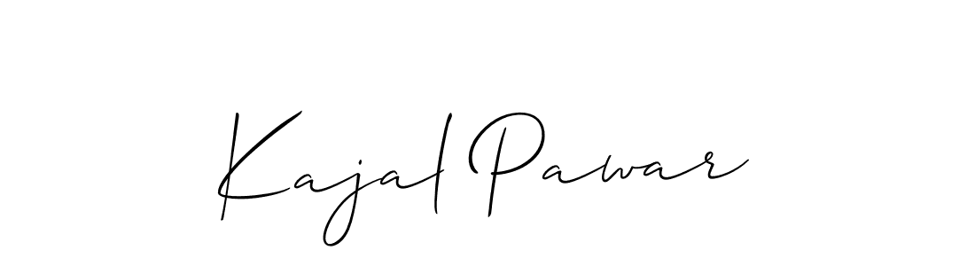 How to make Kajal Pawar signature? Allison_Script is a professional autograph style. Create handwritten signature for Kajal Pawar name. Kajal Pawar signature style 2 images and pictures png