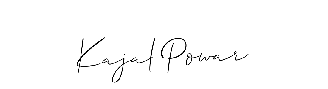 How to make Kajal Powar name signature. Use Allison_Script style for creating short signs online. This is the latest handwritten sign. Kajal Powar signature style 2 images and pictures png