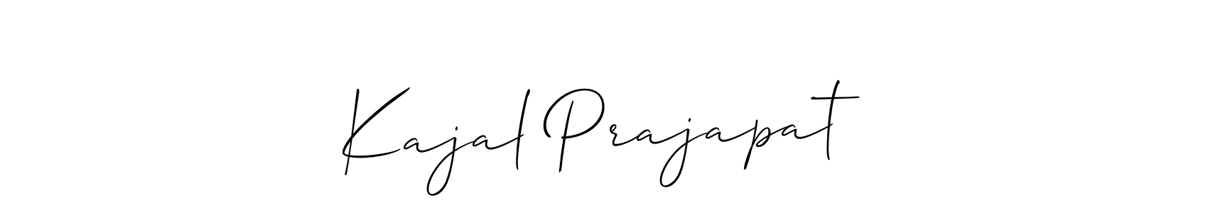 How to Draw Kajal Prajapat। signature style? Allison_Script is a latest design signature styles for name Kajal Prajapat।. Kajal Prajapat। signature style 2 images and pictures png