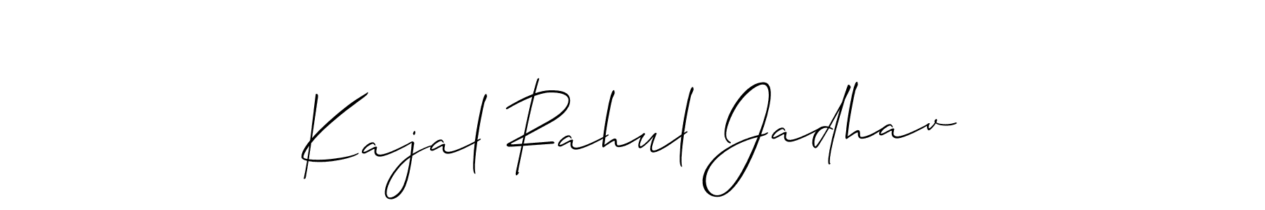 You can use this online signature creator to create a handwritten signature for the name Kajal Rahul Jadhav. This is the best online autograph maker. Kajal Rahul Jadhav signature style 2 images and pictures png