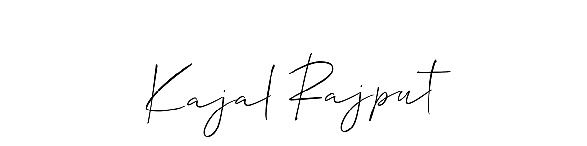 Also we have Kajal Rajput name is the best signature style. Create professional handwritten signature collection using Allison_Script autograph style. Kajal Rajput signature style 2 images and pictures png