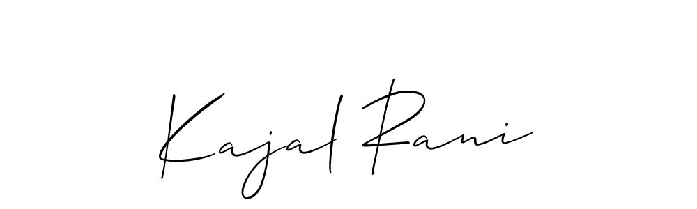 The best way (Allison_Script) to make a short signature is to pick only two or three words in your name. The name Kajal Rani include a total of six letters. For converting this name. Kajal Rani signature style 2 images and pictures png