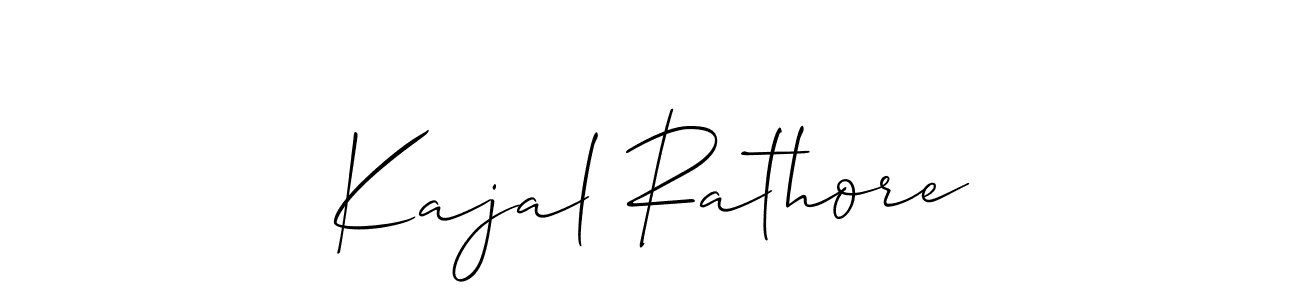 How to make Kajal Rathore name signature. Use Allison_Script style for creating short signs online. This is the latest handwritten sign. Kajal Rathore signature style 2 images and pictures png