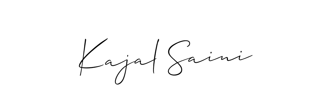 Best and Professional Signature Style for Kajal Saini. Allison_Script Best Signature Style Collection. Kajal Saini signature style 2 images and pictures png