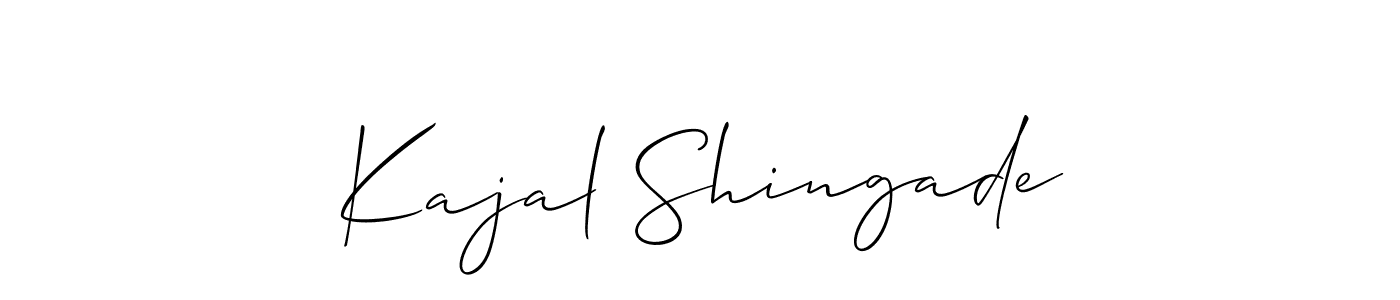 The best way (Allison_Script) to make a short signature is to pick only two or three words in your name. The name Kajal Shingade include a total of six letters. For converting this name. Kajal Shingade signature style 2 images and pictures png