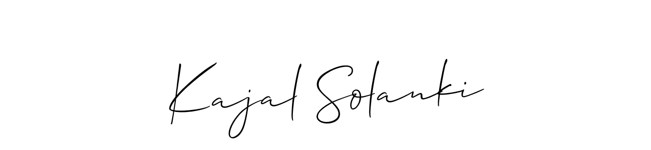 Also we have Kajal Solanki name is the best signature style. Create professional handwritten signature collection using Allison_Script autograph style. Kajal Solanki signature style 2 images and pictures png
