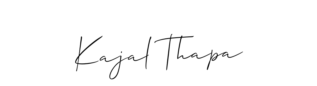 Similarly Allison_Script is the best handwritten signature design. Signature creator online .You can use it as an online autograph creator for name Kajal Thapa. Kajal Thapa signature style 2 images and pictures png
