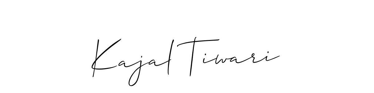 if you are searching for the best signature style for your name Kajal Tiwari. so please give up your signature search. here we have designed multiple signature styles  using Allison_Script. Kajal Tiwari signature style 2 images and pictures png