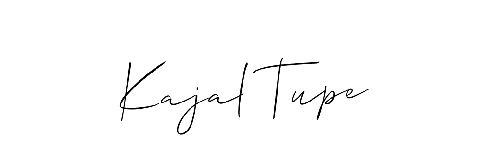 Create a beautiful signature design for name Kajal Tupe. With this signature (Allison_Script) fonts, you can make a handwritten signature for free. Kajal Tupe signature style 2 images and pictures png