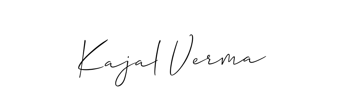 This is the best signature style for the Kajal Verma name. Also you like these signature font (Allison_Script). Mix name signature. Kajal Verma signature style 2 images and pictures png