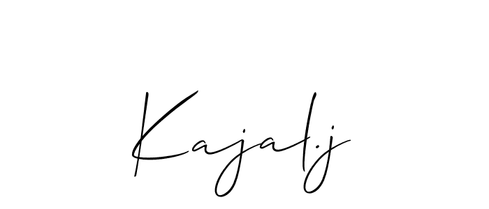Design your own signature with our free online signature maker. With this signature software, you can create a handwritten (Allison_Script) signature for name Kajal.j. Kajal.j signature style 2 images and pictures png