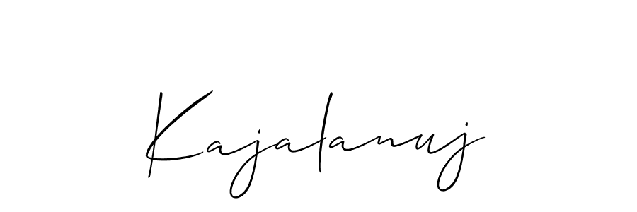 Create a beautiful signature design for name Kajalanuj. With this signature (Allison_Script) fonts, you can make a handwritten signature for free. Kajalanuj signature style 2 images and pictures png