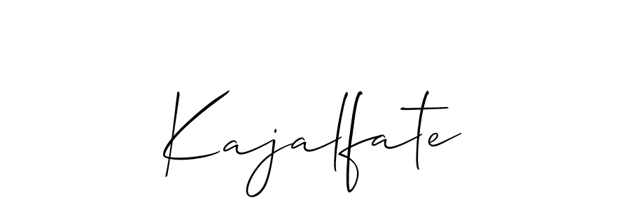 Make a short Kajalfate signature style. Manage your documents anywhere anytime using Allison_Script. Create and add eSignatures, submit forms, share and send files easily. Kajalfate signature style 2 images and pictures png