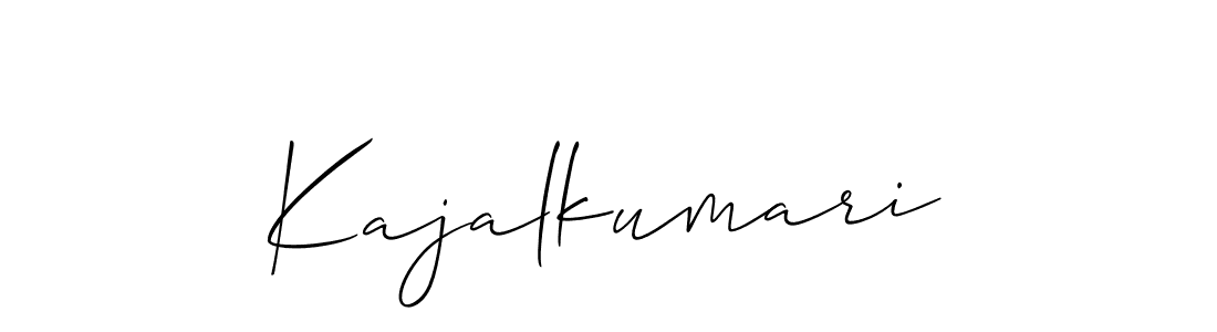 How to Draw Kajalkumari signature style? Allison_Script is a latest design signature styles for name Kajalkumari. Kajalkumari signature style 2 images and pictures png